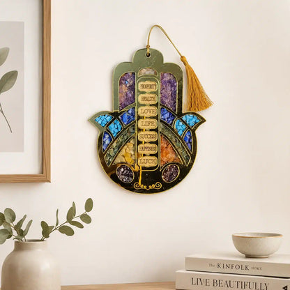 7 Chakra Hamsa Hand Hanging