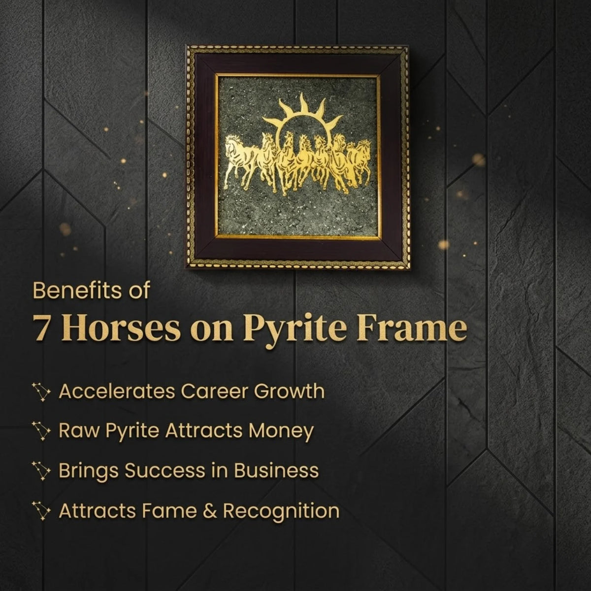 7 Running Horse Pyrite Frame