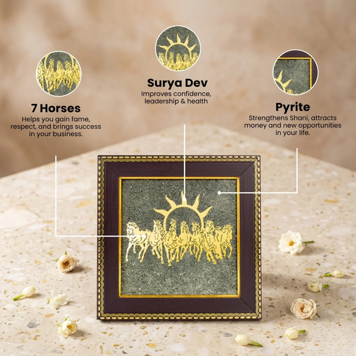 7 Running Horse Pyrite Frame