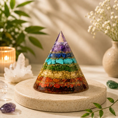 7 Chakra Conical Pyramid