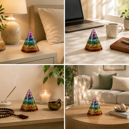 7 Chakra Conical Pyramid