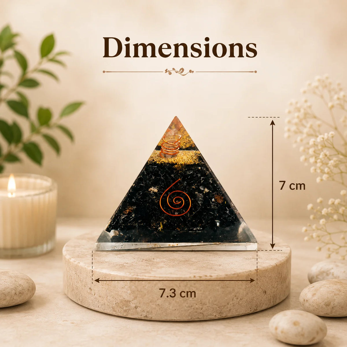 Black Obsidian Pyramid