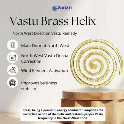Brass Helix Vastu Remedy for North-West (Vayavya Kon) Vastu Dosh Nivaran
