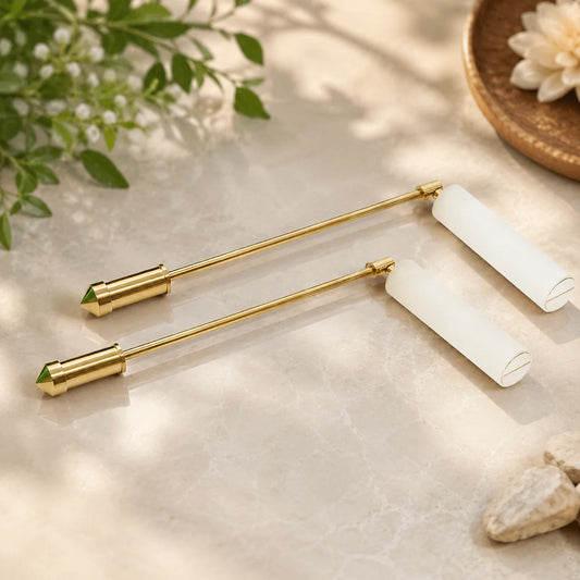 Brass Dowsing Rods Pair with Plastic Handle