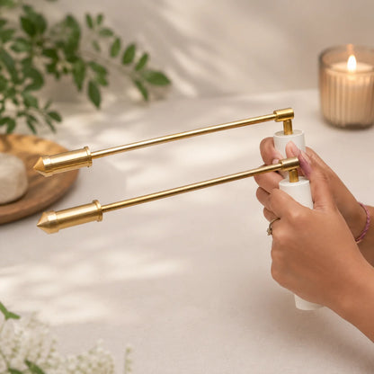 Brass Dowsing Rods Pair with Plastic Handle