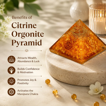 Citrine Pyramid (Vyapar Vridhi Pyramid)
