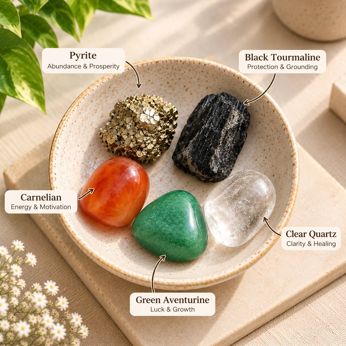 Everyday Protection & Prosperity Crystal Pouch