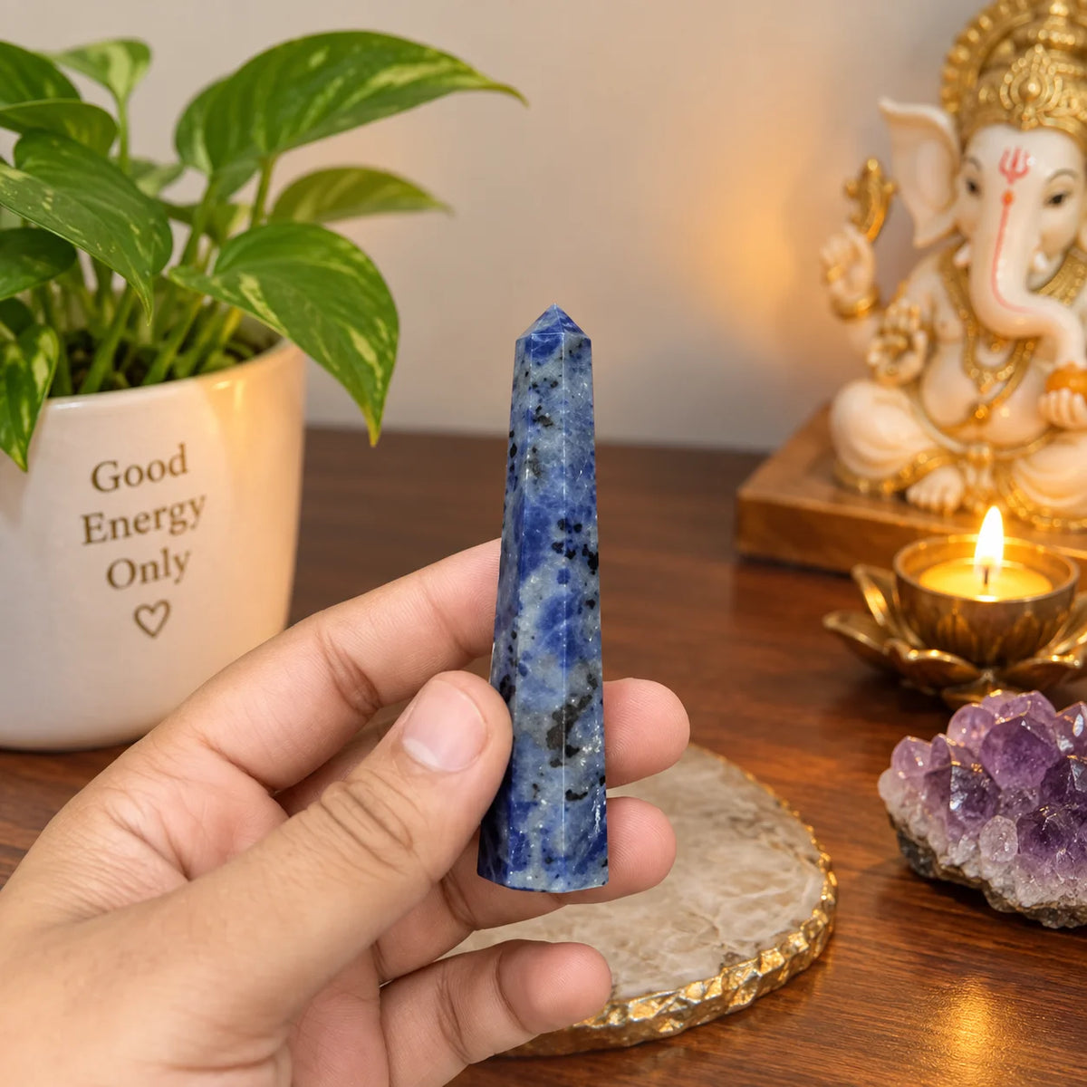Natural Lapis Lazuli Crystal Tower