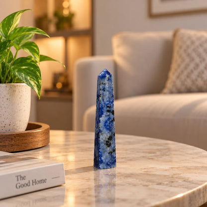 Natural Lapis Lazuli Crystal Tower