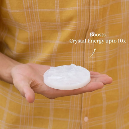 Raw Selenite Plate for Cleansing & Energy Charging | Natural Selenite Crystal Plate for Healing, Meditation & Protection