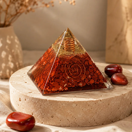 Red Jasper Orgone Pyramid