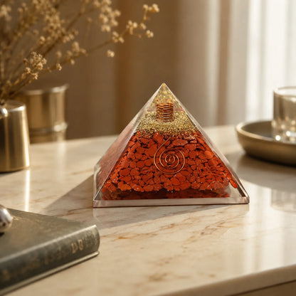 Red Jasper Orgone Pyramid