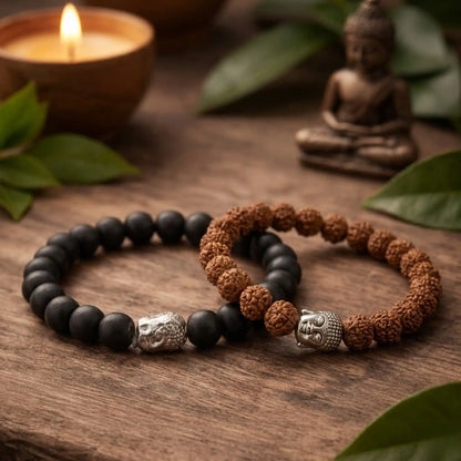 Rudraksha & Karungali Bracelet Combo