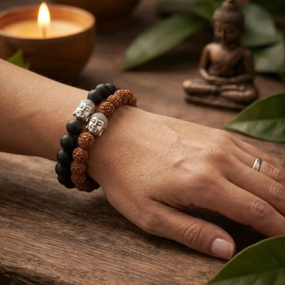 Rudraksha & Karungali Bracelet Combo