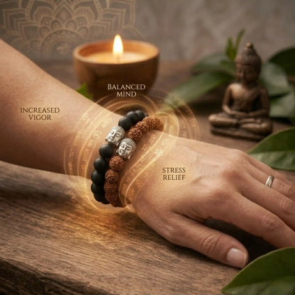 Rudraksha & Karungali Bracelet Combo