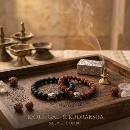 Rudraksha & Karungali Bracelet Combo
