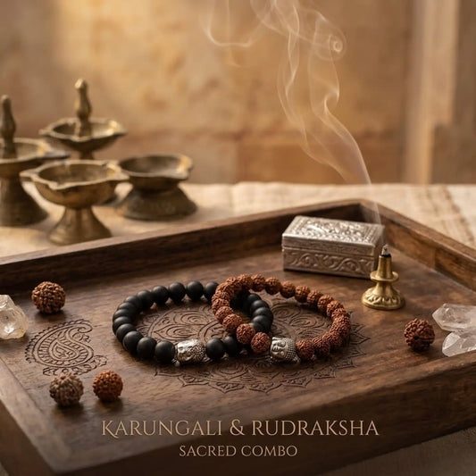 Rudraksha & Karungali Bracelet Combo