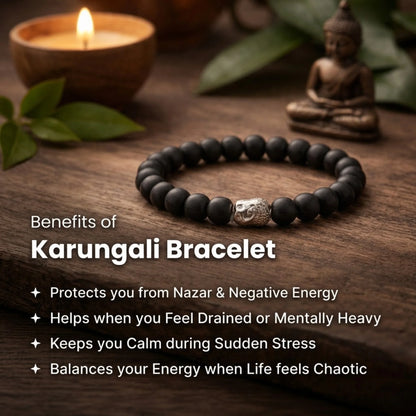 Karungali Bracelet with Buddha Bead – Shield Yourself from Negative Energy