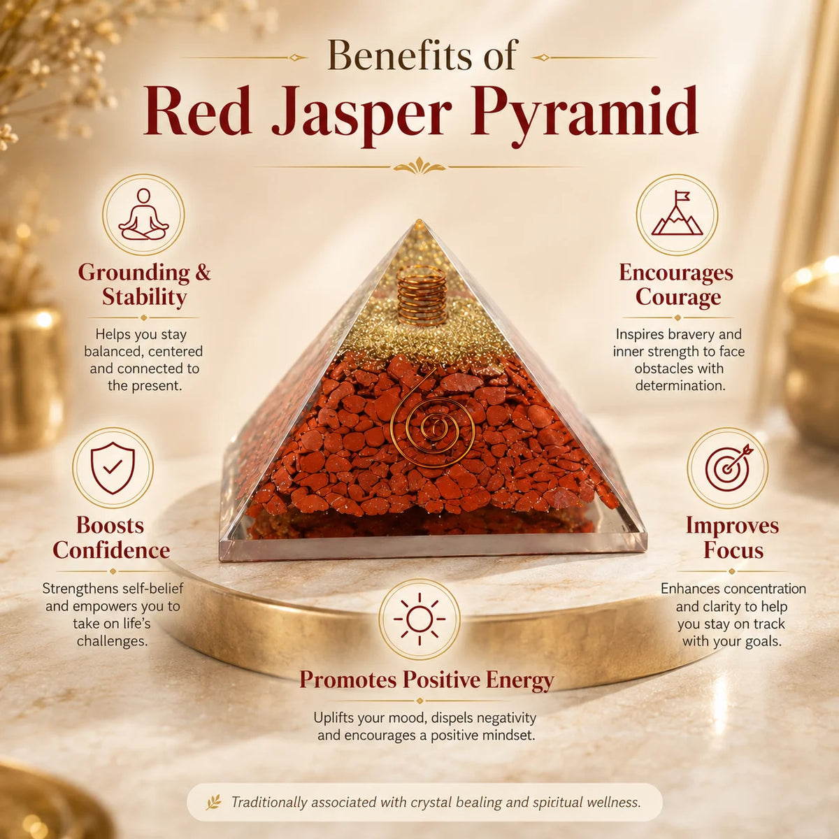 Red Jasper Orgone Pyramid