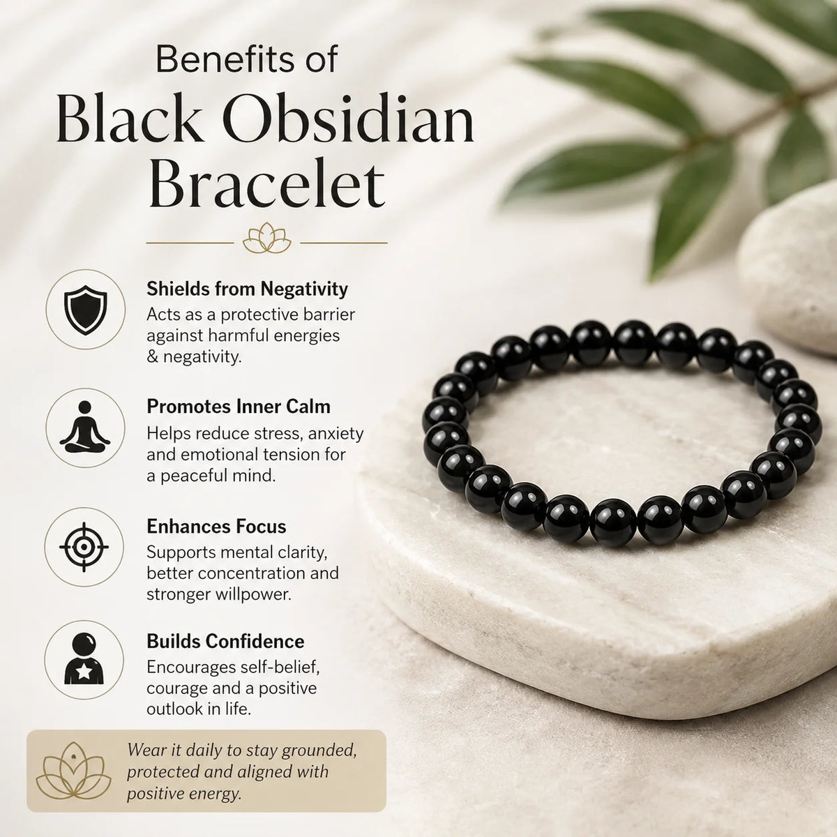 Black Obsidian Bracelet
