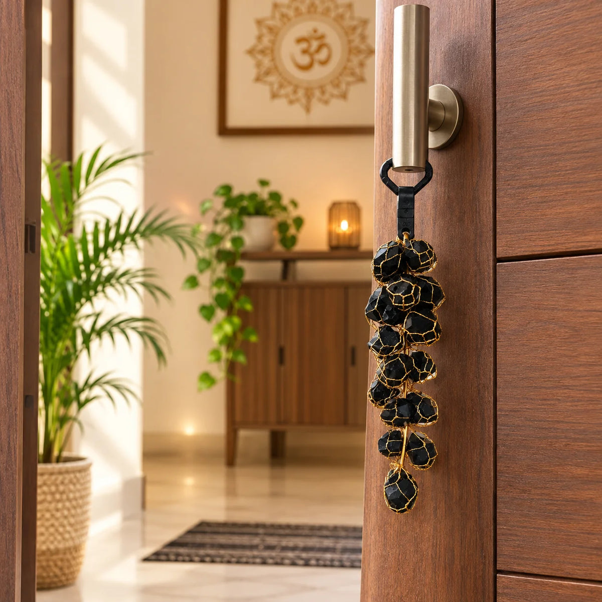 Black Tourmaline Hanging for Protection & Grounding