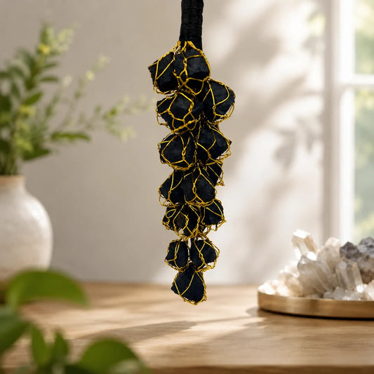 Black Tourmaline Hanging for Protection & Grounding