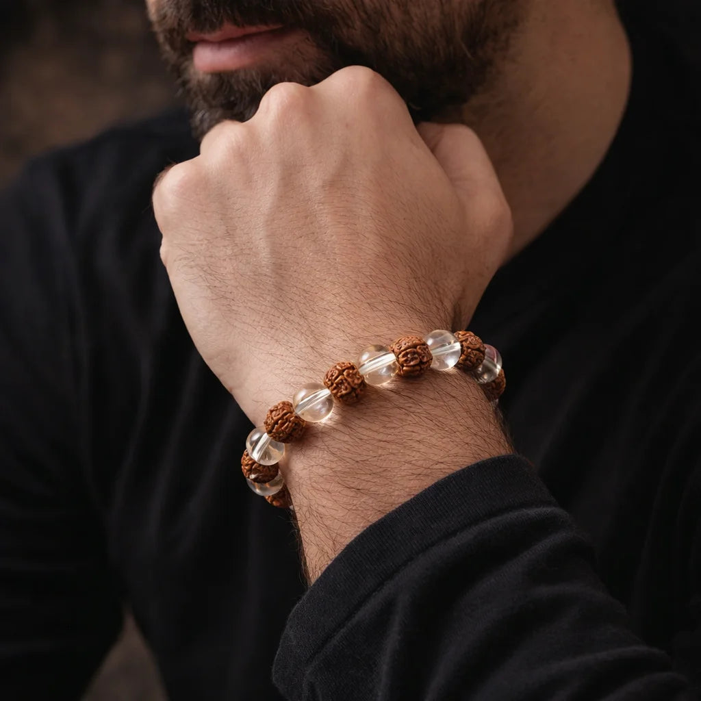 Rudraksha Sphatik Bracelet