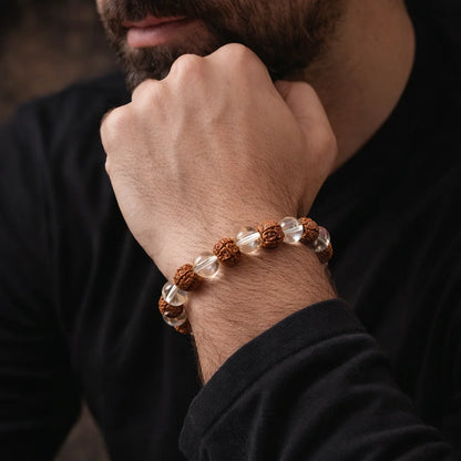 Rudraksha Sphatik Bracelet