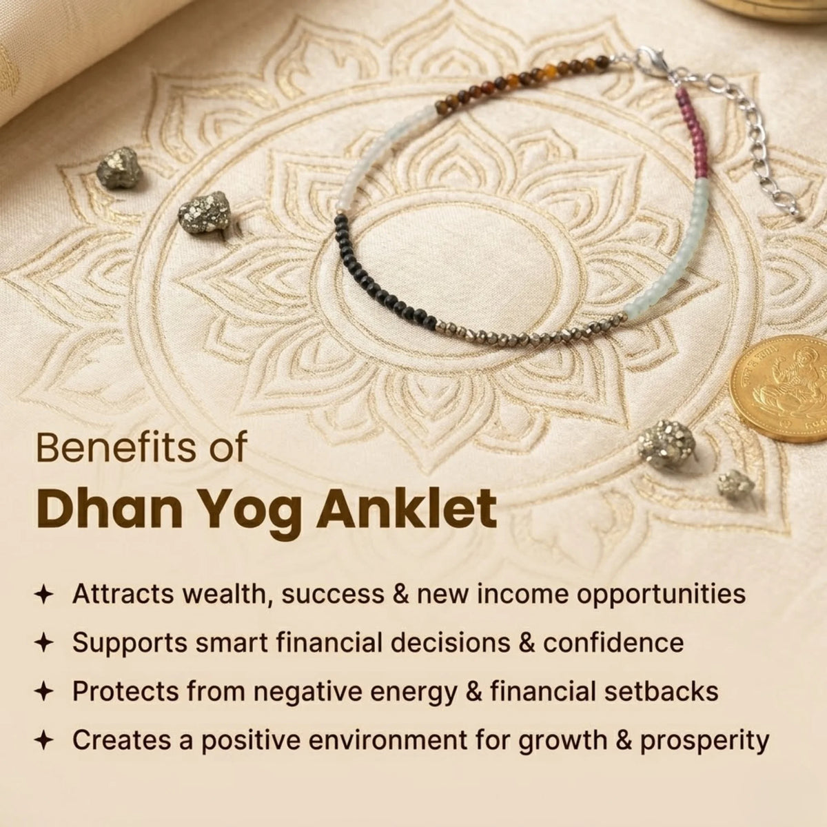 Dhanyog Anklet – Money Magnet Anklet for Wealth, Prosperity & Financial Growth
