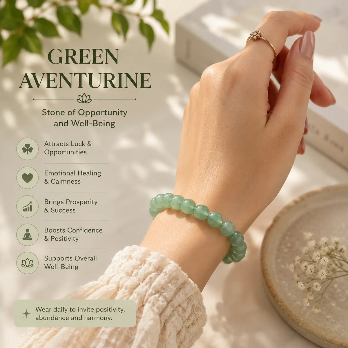 Green Aventurine Bracelet Unisex Bracelet