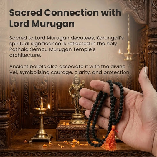 Karungali Mala 6mm (108+1 Beads) Original Ebony Wood
