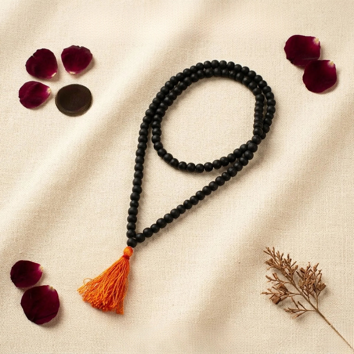 Karungali Mala 6mm (108+1 Beads) Original Ebony Wood