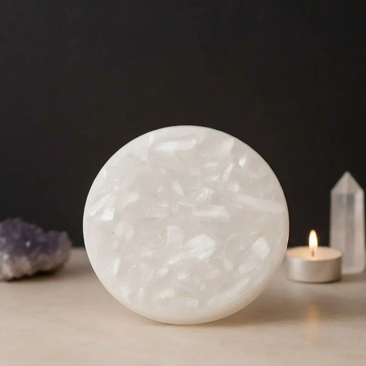 Raw Selenite Plate for Cleansing & Energy Charging | Natural Selenite Crystal Plate for Healing, Meditation & Protection