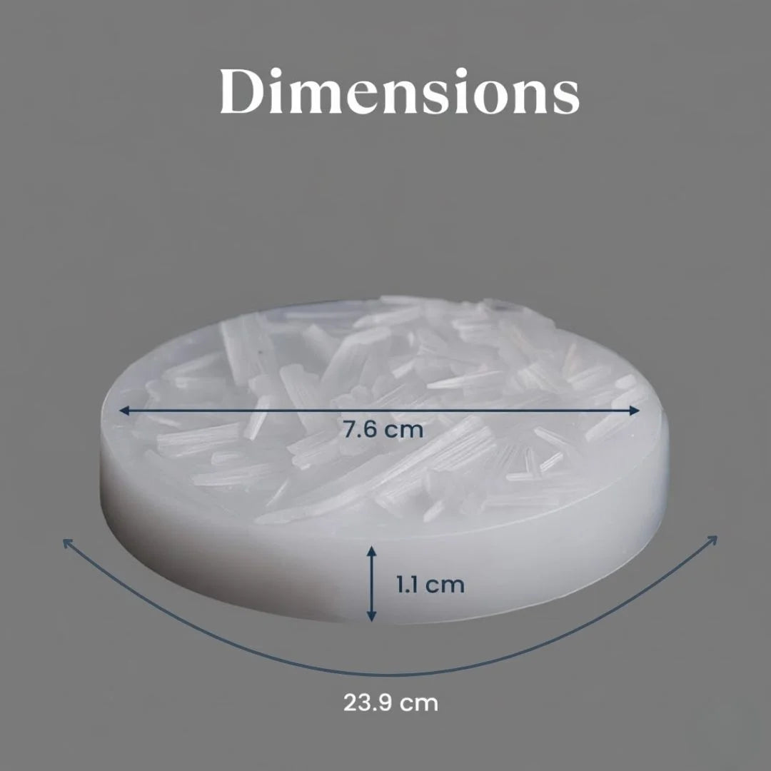 Raw Selenite Plate for Cleansing & Energy Charging | Natural Selenite Crystal Plate for Healing, Meditation & Protection