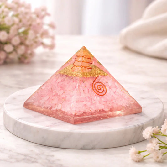 Rose Quartz Pyramid for Love & Attraction