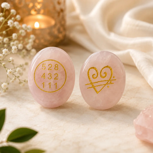 Rose Quartz Zibu Coin | For Emotional Healing & Attracts Love